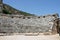 Ruins of the Greek-Roman amphitheatre of the ancient city of Myra in Demre, Antalya Province, Turkey