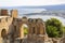 Ruins of Greek Theater in Taormina, Sicily, Italy