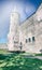 Ruins of Haapsalu Episcopal Castle and cannons in front, Estonia in summer season