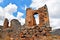 Ruins of historical windmills on the island of Crete Greece