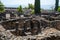 Ruins of the homes of ancient Capernaum, Kfar Nahum, Capharnaum, in Israel.