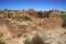 Ruins of houses of the Lomaki Pueblo