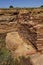 Ruins of houses of the Lomaki Pueblo