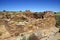 Ruins of houses of the Lomaki Pueblo