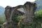 Ruins in Ilisu, a Greater Caucasus mountain village in north-western Azerbaijan