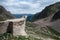 Ruins of italian old barracks near french Alps