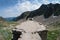 Ruins of italian old barracks near french Alps