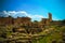 Ruins of Jupiter and Bacchus temples and great court of Heliopolis in Baalbek, Bekaa valley Lebanon