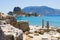 Ruins of Kefalos beach on Kos island, Greece