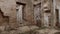 The ruins of a landowner house in the countryside. Ancient ruins. Aerial view