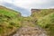 The ruins of Lenan Head fort at the north coast of County Donegal, Ireland.