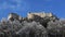 Ruins of Lietava castle in winter time, Slovakia