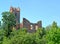 Ruins of Lutheran church of Gerdauen 1345 in summer day. Zheleznodorozhny, Kaliningrad region