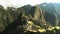 The ruins at Machu Picchu on a misty morning