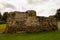 Ruins of main priory lodging building. Old English flint stone and sandstone