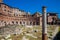 Ruins of the Market of Trajan thought to be the oldest shopping mall of the world built in 100-110 AD in the city of