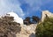 Ruins of a medieval castle of Monolithos on Rhodes Island, Greece