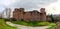 Ruins of medieval castle Wangenbourg on the top of hill, Alsace,