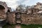 Ruins of medieval castle Wangenbourg on the top of hill, Alsace,