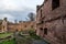 Ruins of medieval castle Wangenbourg on the top of hill, Alsace,