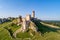 Ruins of medieval Olsztyn Castle in Poland