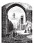 Ruins of the Mosque of Hakim-Biamr-Allah, Cairo, vintage engraving