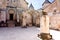 Ruins of narthex Surb Astvatsatsin, Church of Holy Virgin. Ancient Armenian monastery Haghartsin in Tavush region