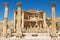 Ruins of the Nymphaeum in the Roman city of Gerasa modern Jerash in Jordan.