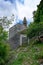 The ruins of an old abandoned Catholic church Stara Zupna Crkva on Mount Vrmac, the town of Prcanj, the Bay of Kotor, Montenegro