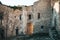 Ruins of an old building in the typical abandoned Italian village of Craco