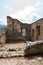 Ruins of an old castle Stone gothic ruins of old rock medieval castle in Sicily, Italy