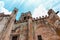 Ruins of old church, beautiful blue sky