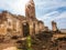 Ruins of the old church in the uninhabited town of Celleno Italy