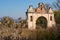 Ruins of old deserted baroque gateway