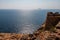 Ruins of an old fortress on the island of Gramvousa. Greece