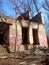 Ruins of an old manor house, ruins of a house, buildings, stone walls and desolation