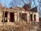 Ruins of an old manor house, ruins of a house, buildings, stone walls and desolation