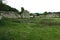 Ruins of the old Quarr Abbey, Ryde, on the Isle of Wight, England.