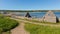 Ruins of the old salt house Port Eynon Bay The Gower Wales uk