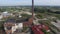 Ruins of an old sugar factory, Opole Lubelskie, Poland, 06.2016, aerial view