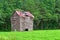 Ruins of Old Wooden Barn on Farmland