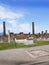 Ruins in the once buried city of Pompeii Italy