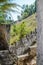 Ruins of once grand mansion or lodge on island Bubaque in Bijagos Archipelago of Guinea Bissau, West Africa