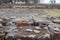 Ruins of one of the crematoria at Auschwitz Birkenau Nazi concentration camp. This crematorium was destroyed by Jewish prisoners