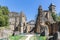 Ruins Orval Abbey in Belgian Ardennes.