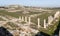 The ruins  of the outer part of the palace of King Herod - Herodion,in the Judean Desert, in Israel