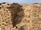 The ruins of Palace of Berdiebek at the the gosth town of Otrar, the ancient city along the Silk Road in Southern Kazakhstan