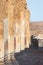 The ruins  of the palace of Herod the Great in Massada,the fortress built by Herod the Great on top of a cliff off the coast of