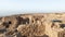 The ruins  of the palace of Herod the Great in Massada, the fortress built by Herod the Great on top of a cliff off the coast of