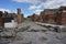 Ruins of Pompeii, Italy, detail of street